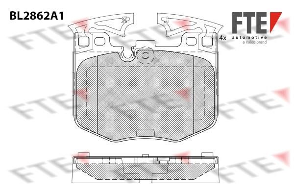 FTE BL2862A1 Brake Pad Set, disc brake BL2862A1
