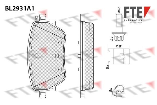 FTE BL2931A1 Brake Pad Set, disc brake BL2931A1