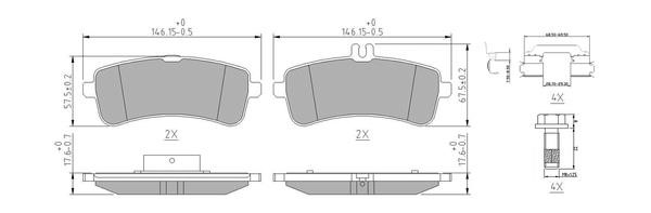 Ferodo FDB5108 Brake Pad Set, disc brake FDB5108