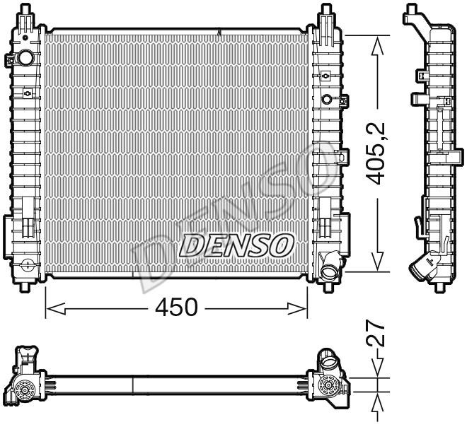 DENSO DRM46071 Radiator, engine cooling DRM46071