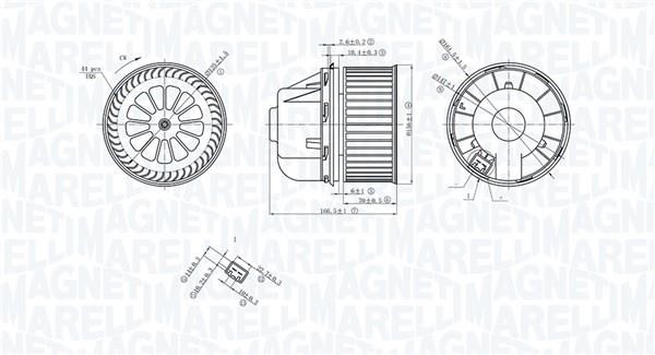 Magneti marelli 069412729010 Fan assy - heater motor 069412729010
