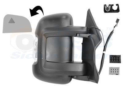 Side view mirror Fiat Ducato: 1652814 Van Wezel Outside Mirror