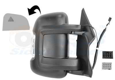 Side view mirror Peugeot Boxer: 1652816 Van Wezel Outside Mirror
