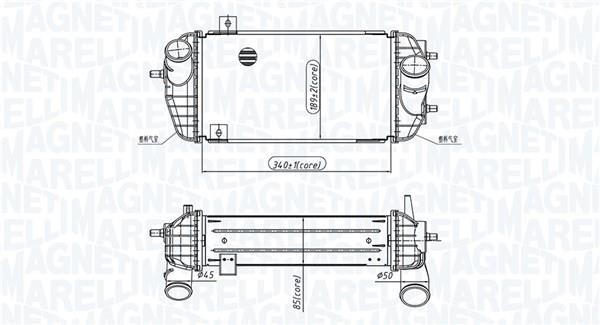 Magneti marelli 351319205770 Intercooler, charger 351319205770