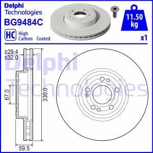 Delphi BG9484C Brake disc BG9484C