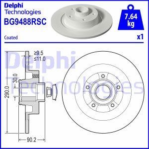 Delphi BG9488RSC Brake disc BG9488RSC
