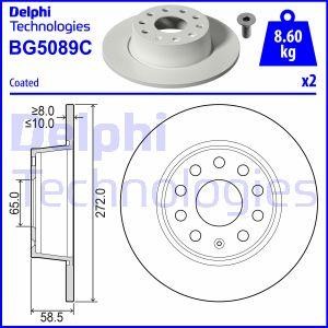 Delphi BG5089C Brake disk BG5089C BG5089C Delphi Brake disk