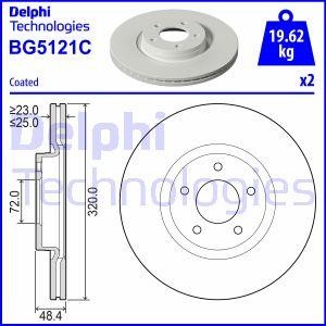 Delphi BG5121C Brake disc BG5121C