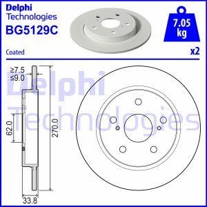 Delphi BG5129C Brake disc BG5129C