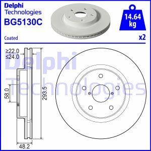 Delphi BG5130C Brake disc BG5130C