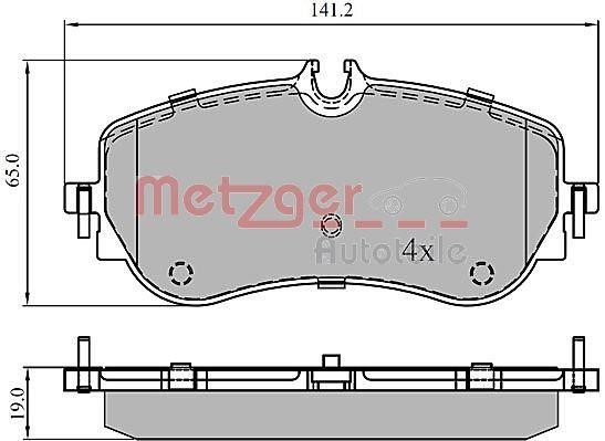 Metzger 1170905 Brake Pad Set, disc brake 1170905