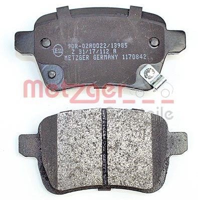 Brake Pad Set, disc brake Metzger 1170842