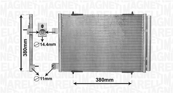 Magneti marelli 350203855000 Condenser, air conditioning 350203855000