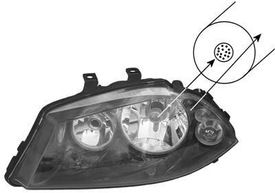 Headlight Seat: 4917965 Van Wezel Headlamp