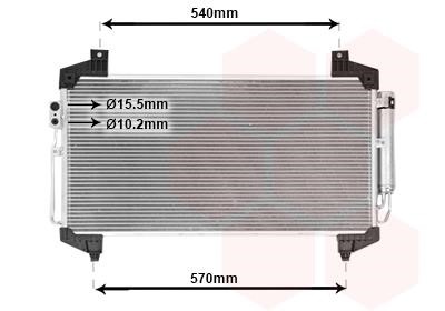 Air con condenser Mitsubishi Eclipse: 32015701 Van Wezel AC Condenser