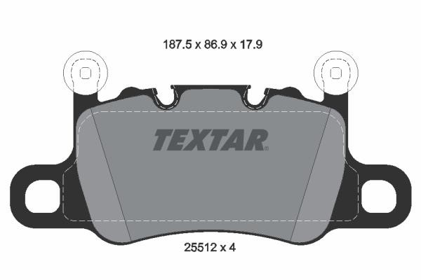 Textar 2551205 Brake Pad Set, disc brake 2551205