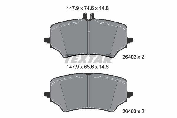 Textar 2640201 Brake Pad Set, disc brake 2640201