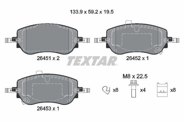 Textar 2645101 Brake Pad Set, disc brake 2645101