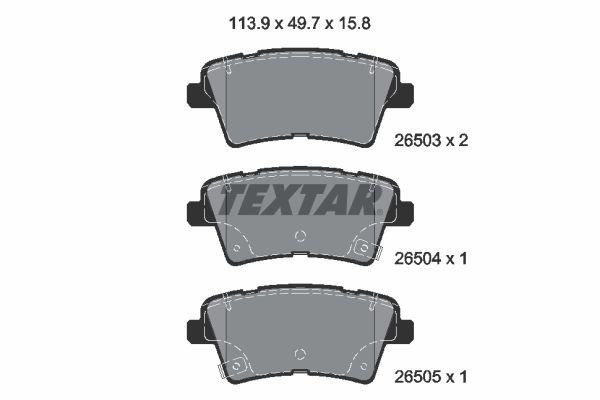 Textar 2650301 Brake Pad Set, disc brake 2650301