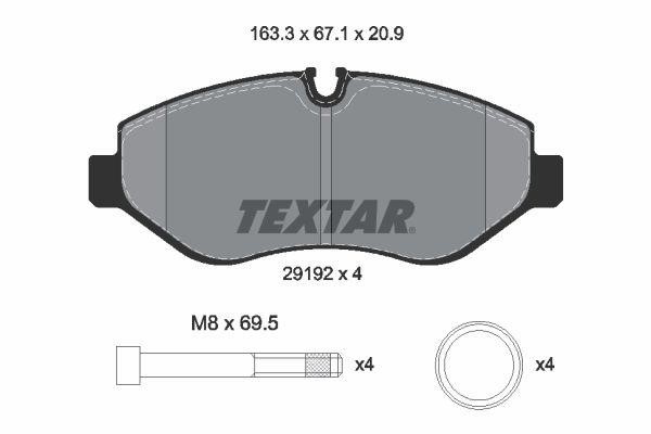 Textar 2919209 Brake Pad Set, disc brake 2919209