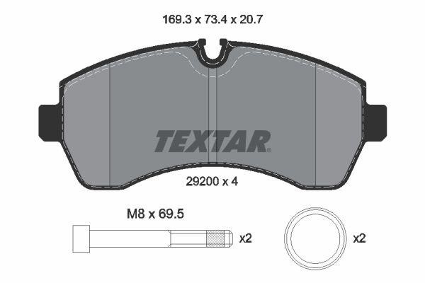 2920006 Textar Brake pad set