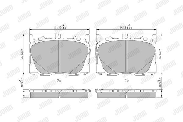 Jurid/Bendix 573868J Brake Pad Set, disc brake 573868J