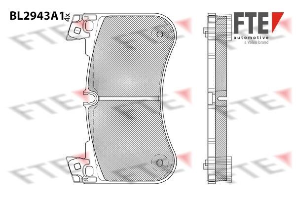 FTE BL2943A1 Brake Pad Set, disc brake BL2943A1