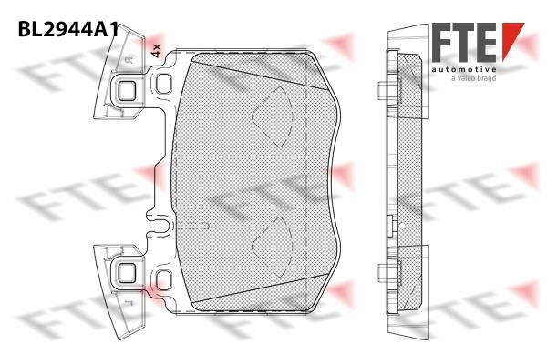 FTE BL2944A1 Brake Pad Set, disc brake BL2944A1