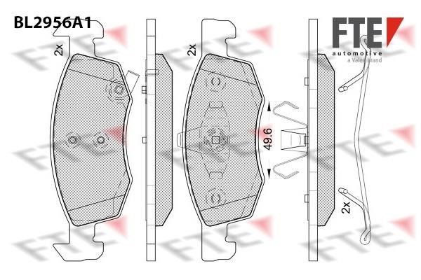 FTE BL2956A1 Brake Pad Set, disc brake BL2956A1