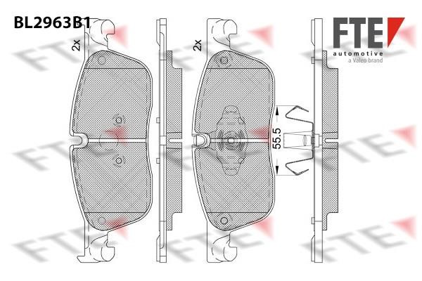 FTE BL2963B1 Brake Pad Set, disc brake BL2963B1