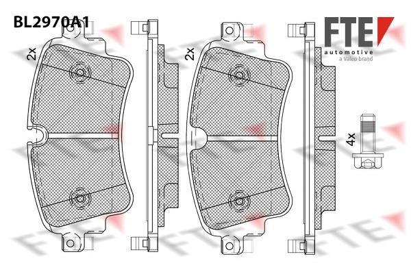 FTE BL2970A1 Brake Pad Set, disc brake BL2970A1