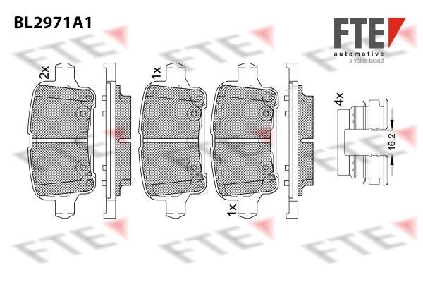 FTE BL2971A1 Brake Pad Set, disc brake BL2971A1