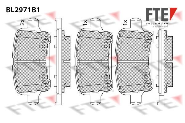 FTE BL2971B1 Brake Pad Set, disc brake BL2971B1
