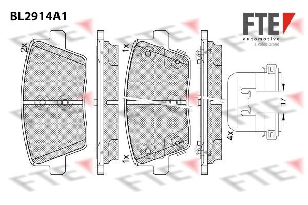 FTE BL2914A1 Brake Pad Set, disc brake BL2914A1