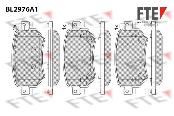 FTE BL2976A1 Brake Pad Set, disc brake BL2976A1