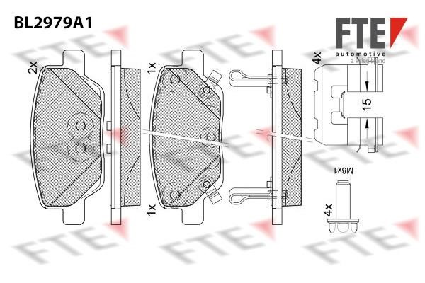 FTE BL2979A1 Brake Pad Set, disc brake BL2979A1