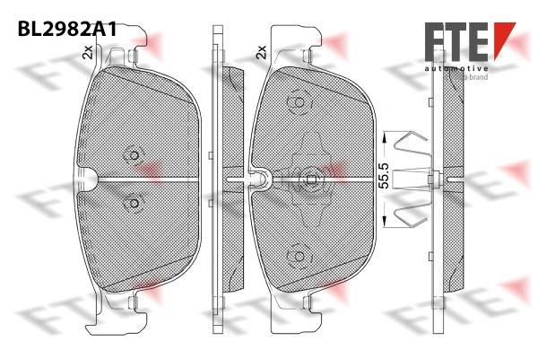 FTE BL2982A1 Brake Pad Set, disc brake BL2982A1