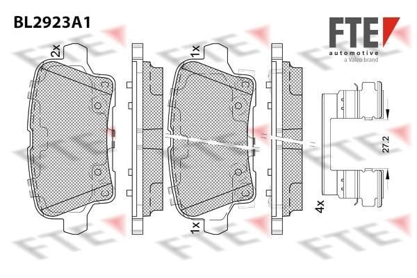 FTE BL2923A1 Brake Pad Set, disc brake BL2923A1
