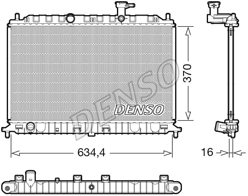 Engine radiator KIA Rio (Kia Rio): DRM43009 DENSO Engine cooling radiator