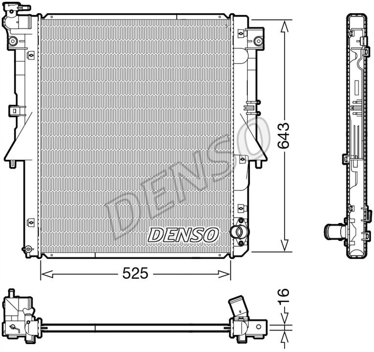 DENSO DRM45054 Radiator, engine cooling DRM45054