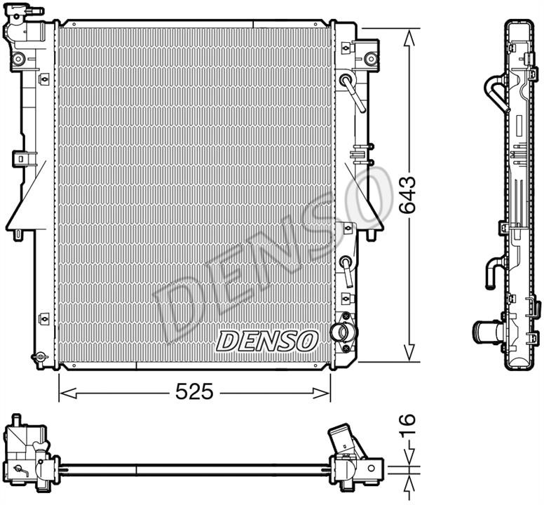 DENSO DRM45055 Radiator, engine cooling DRM45055