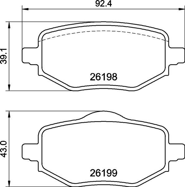 Brembo P 61 140 Brake pad set P61140 P61140 Brembo Brake pad set