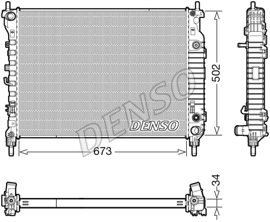 Car radiator Chevrolet Captiva: DRM20124 DENSO Engine cooling radiator