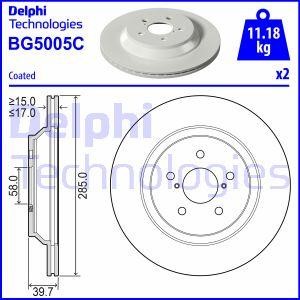 Delphi BG5005C Brake disk BG5005C