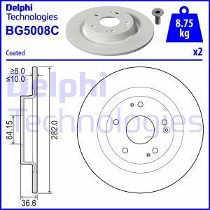 Delphi BG5008C Brake disk BG5008C
