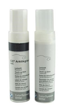 Touch up set (paint/clearpaint) 2x12ml, Arktikgrau met. C27 BMW 51 91 2 413 300