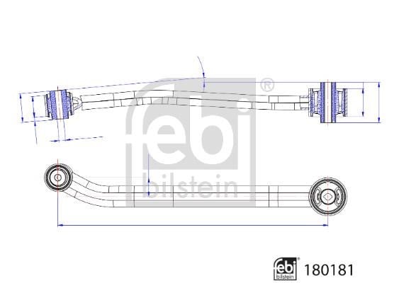 febi 180181 Control/Trailing Arm, wheel suspension 180181 180181 febi Control/Trailing Arm, wheel suspension