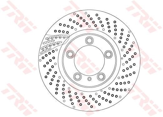 Brake discs Porsche 911: DF6541S TRW Brake disk