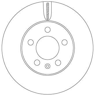 Brake disc Audi A1: DF6584 TRW Brake disk