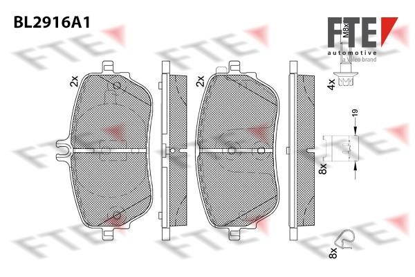 FTE BL2916A1 Brake Pad Set, disc brake BL2916A1